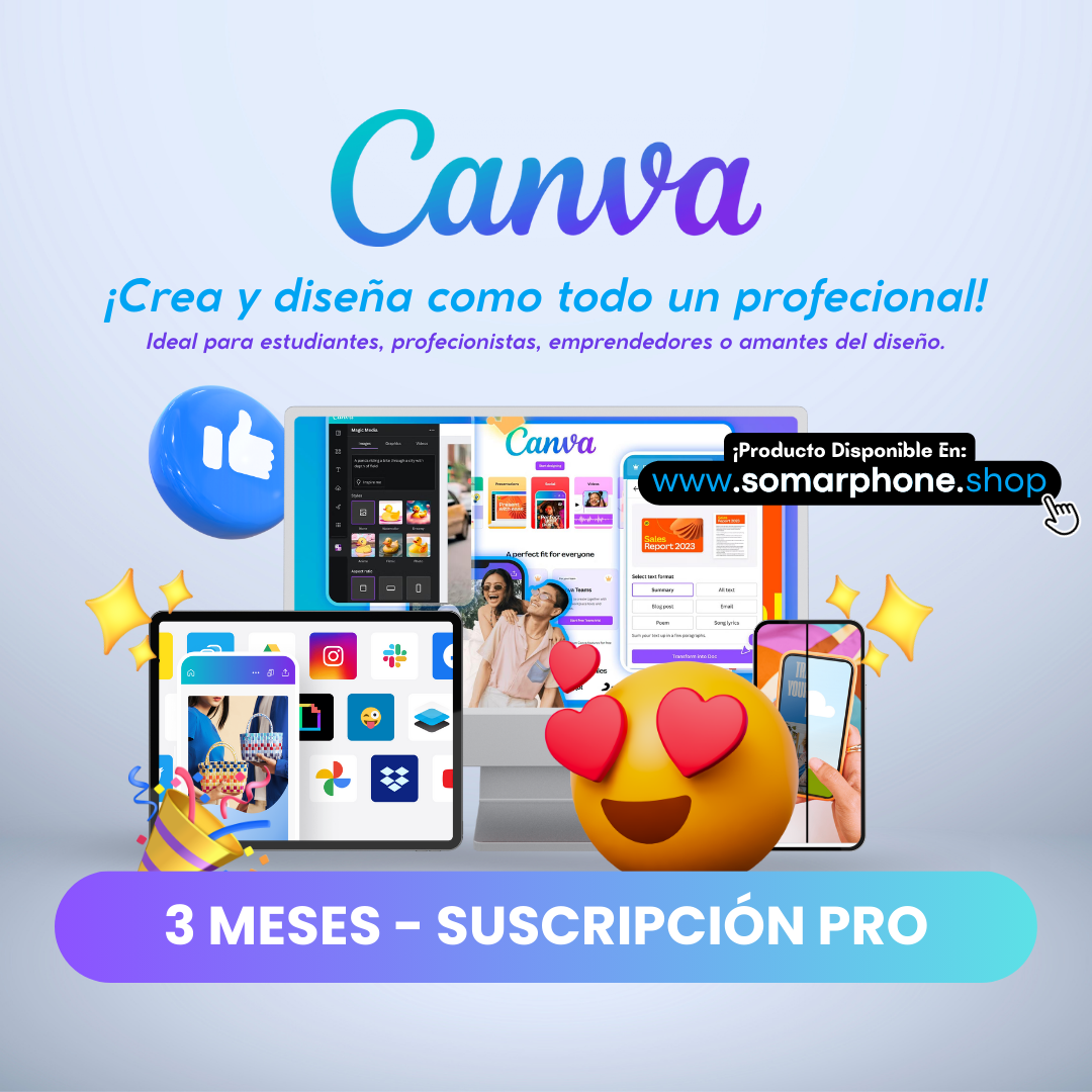 3 Meses de suscripción a CANVA PRO