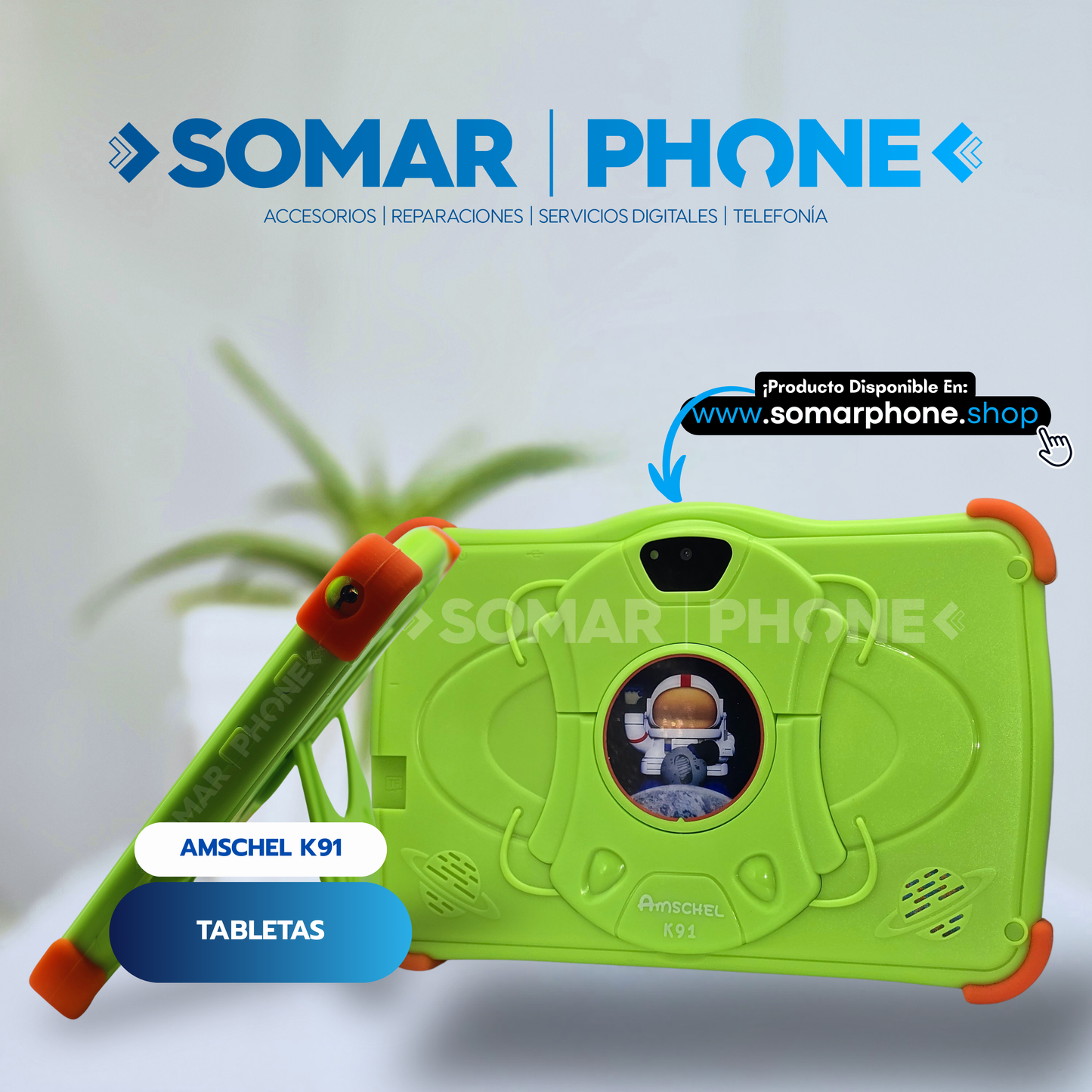 Tableta Amschel k91 Verde Kids