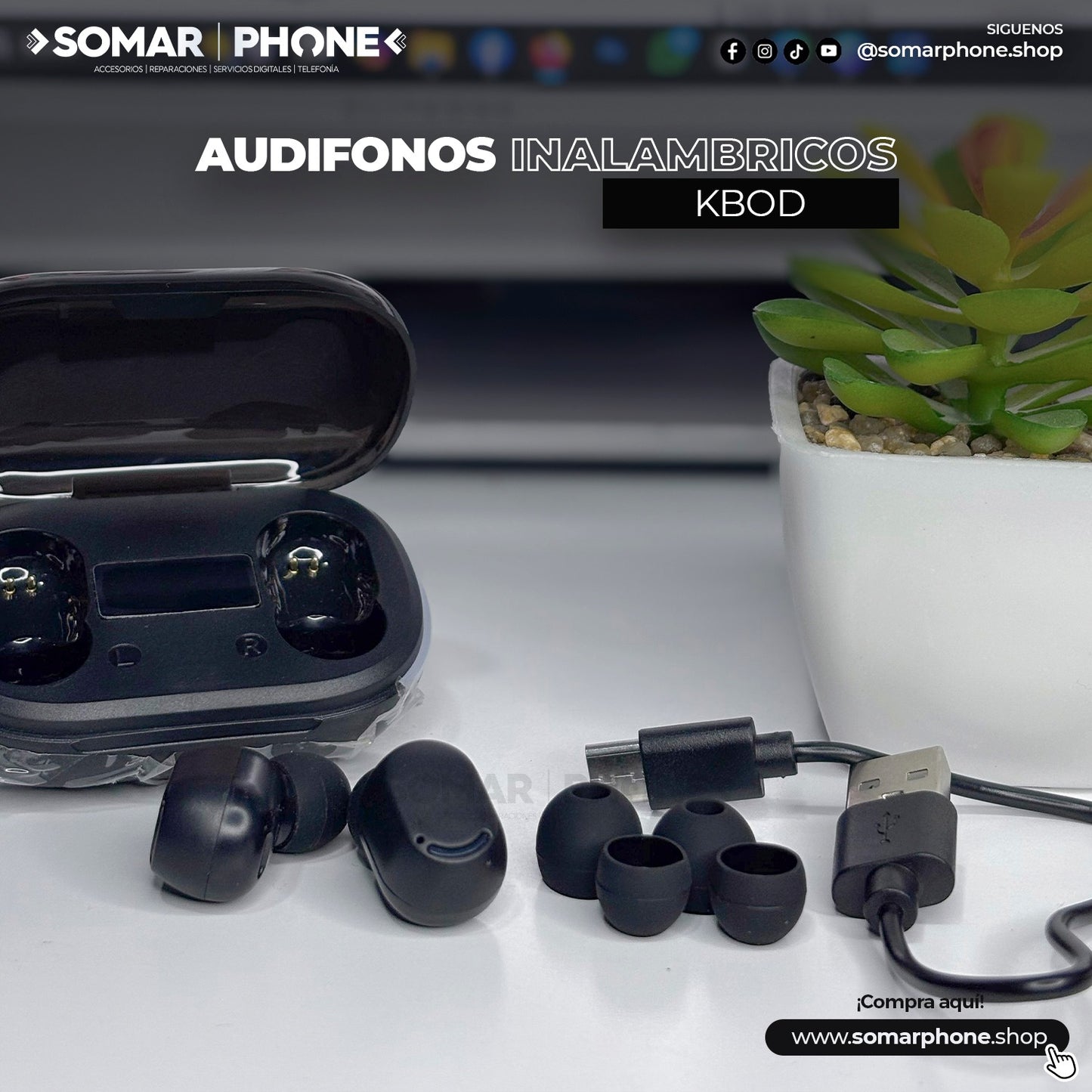 Audífonos Bluetooth KBOD C16 Negro