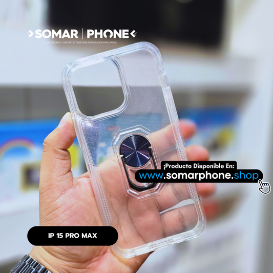 Funda Acri-Ring Para iPhone 15 Pro Max Transparente