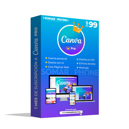 1 Mes de suscripción a CANVA PRO