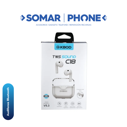 Audífonos Bluetooth KBOD C18 Blanco